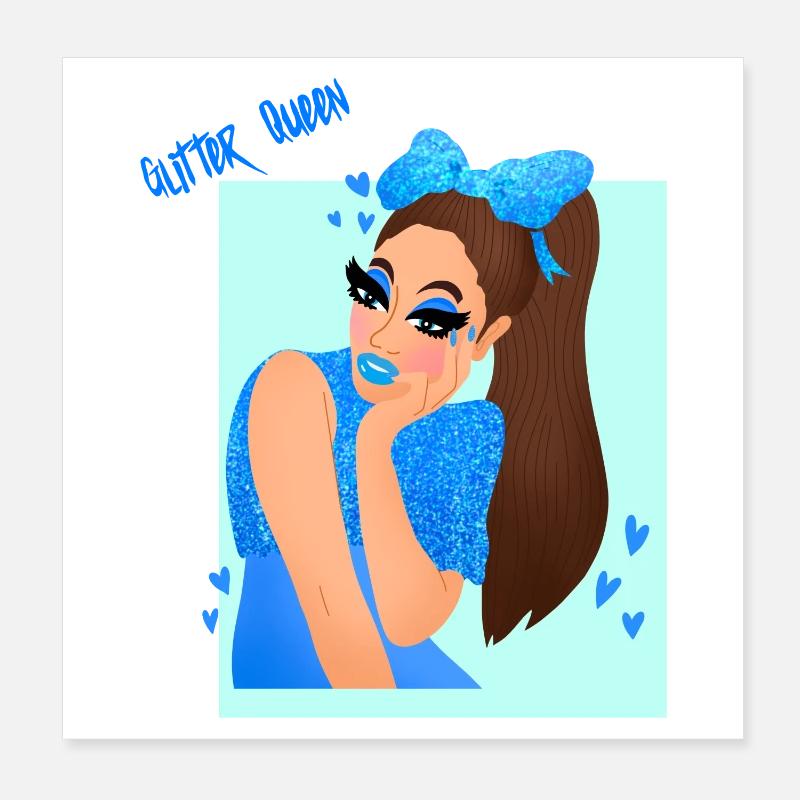Glitter queen Poster 8" x 8" (20x20 cm)