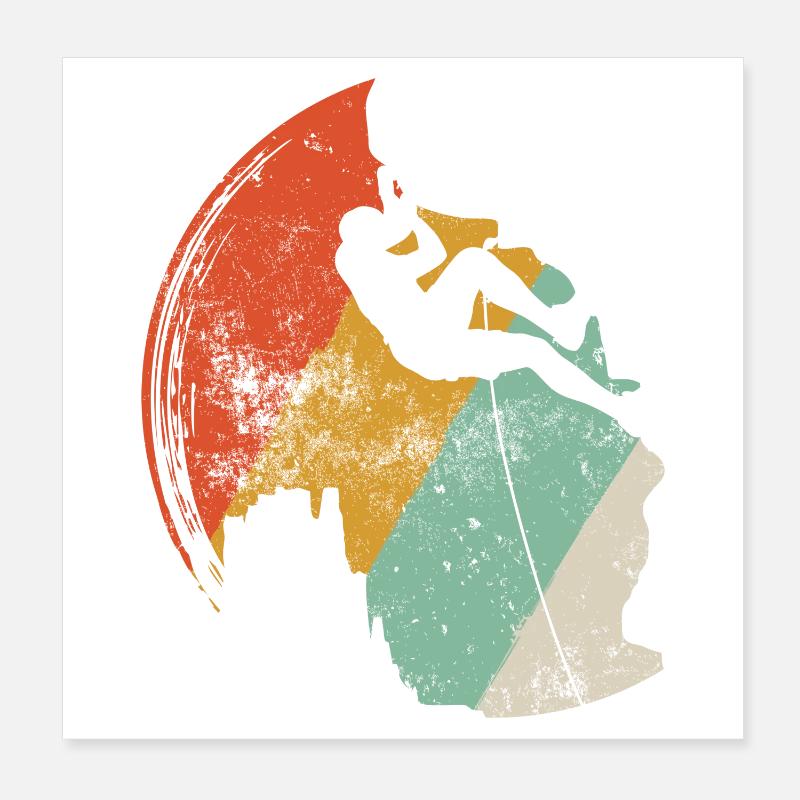 Sunset Surf Silhouette auf Retro Arc Poster 20x20 cm