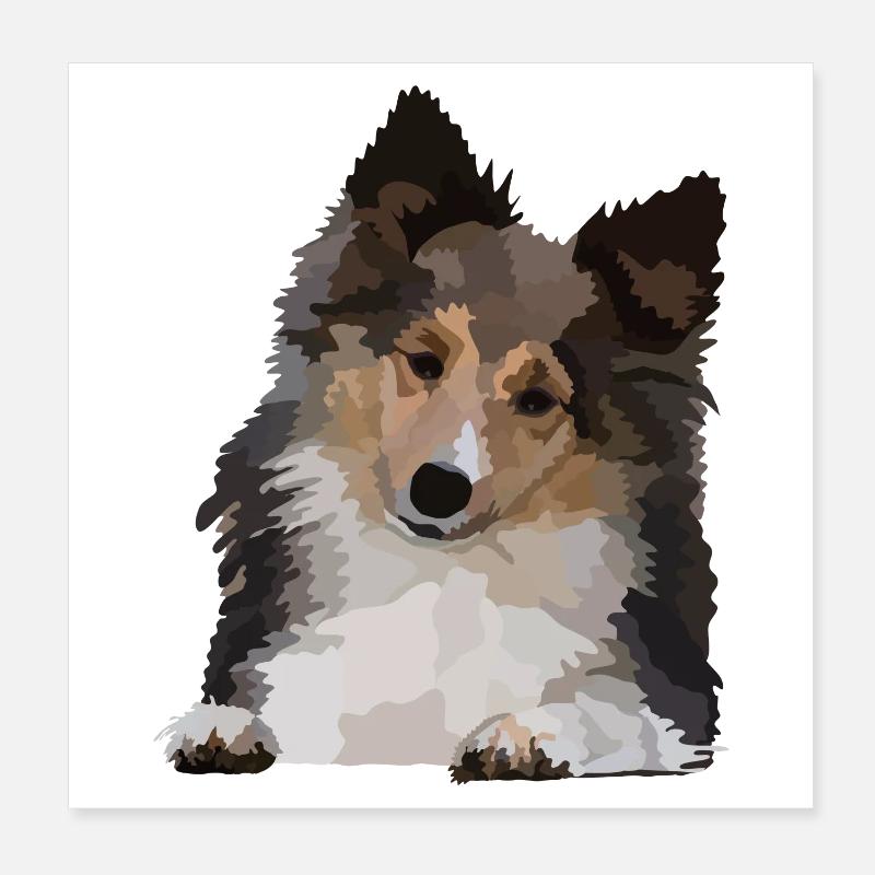 Dani, the Sheltie Poster 8" x 8" (20x20 cm)