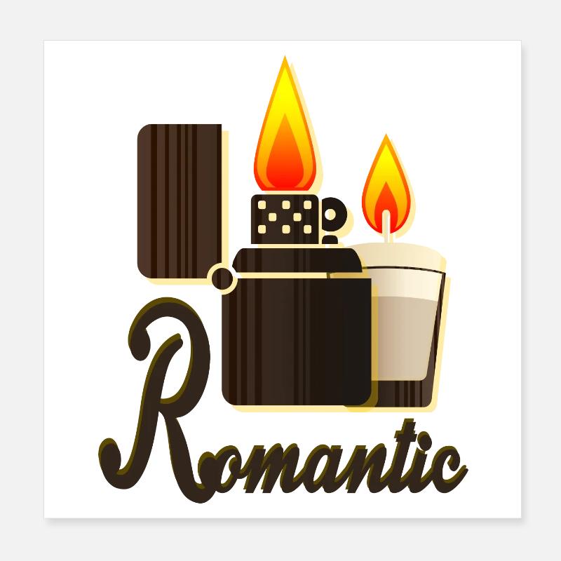Kerzenlicht Romantik Poster 20x20 cm