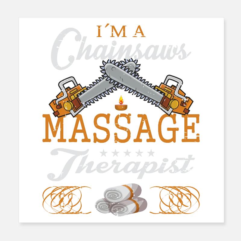 Chainsaw Massage Poster 8" x 8" (20x20 cm)
