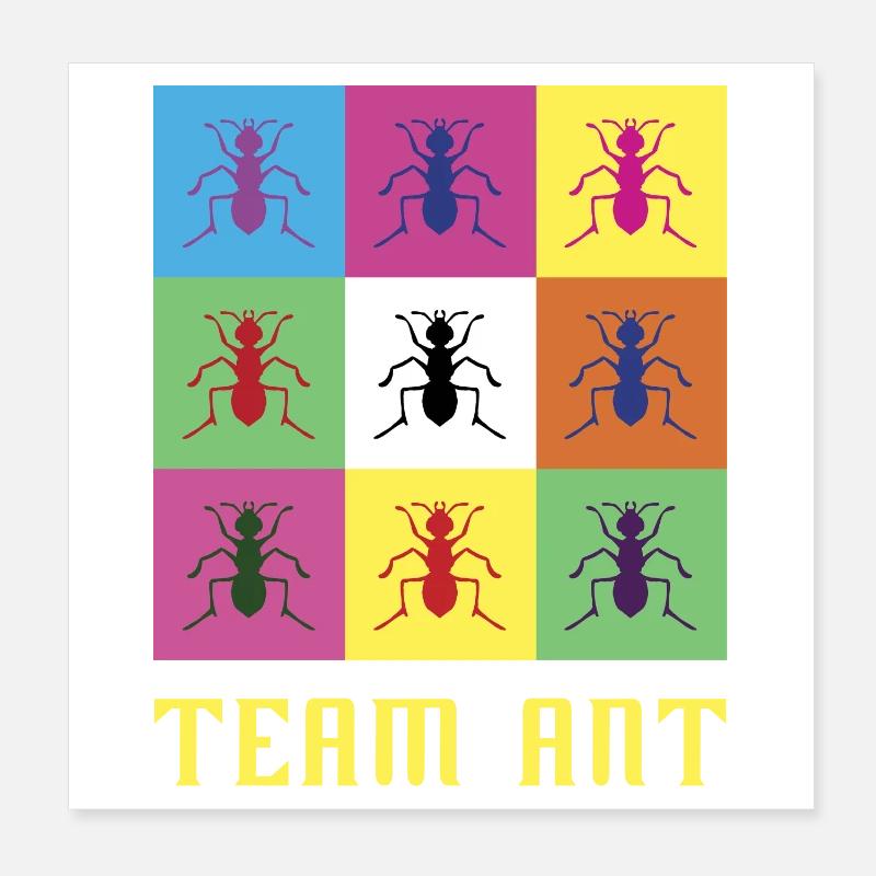 L'équipe Ant Poster 20 x 20 cm