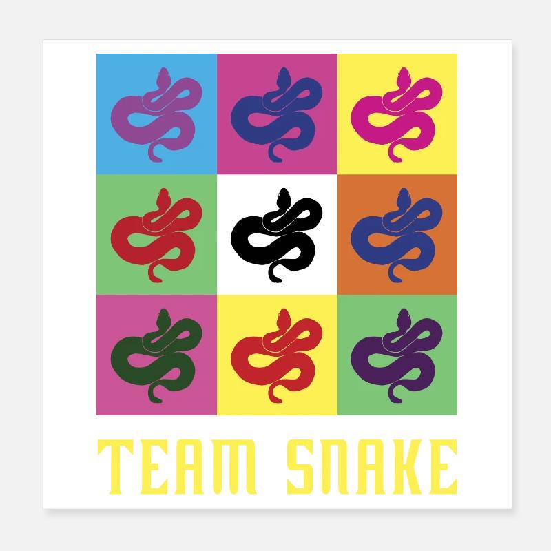 Team Schlange Poster 20x20 cm