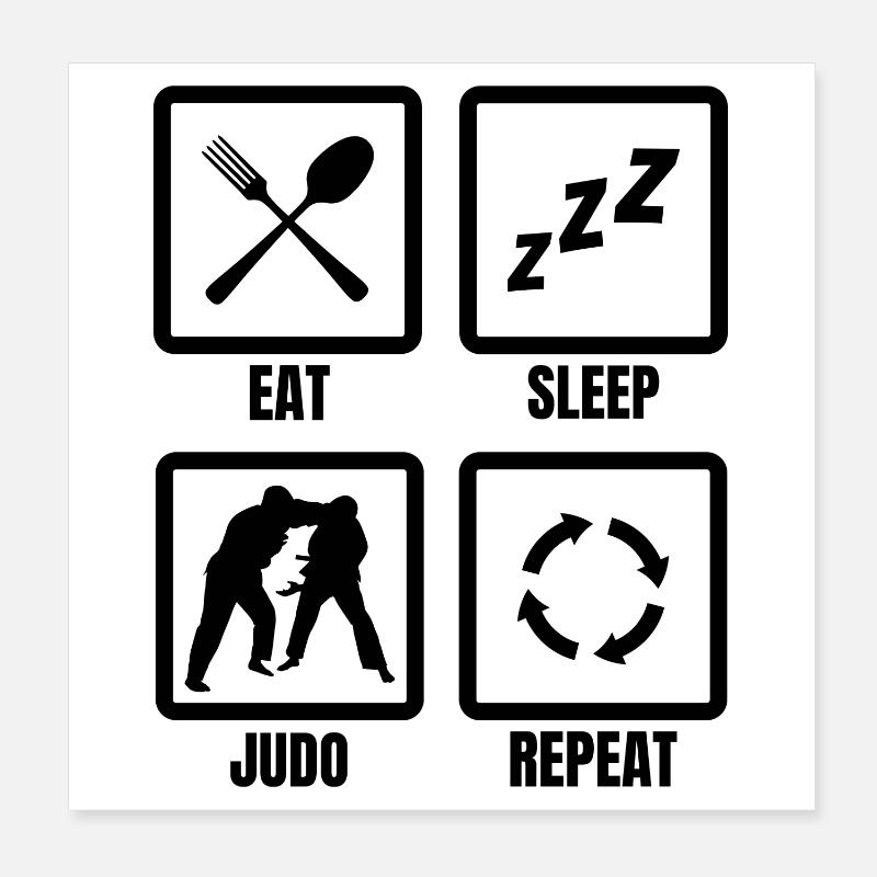 Judoka Routine Poster 8" x 8" (20x20 cm)