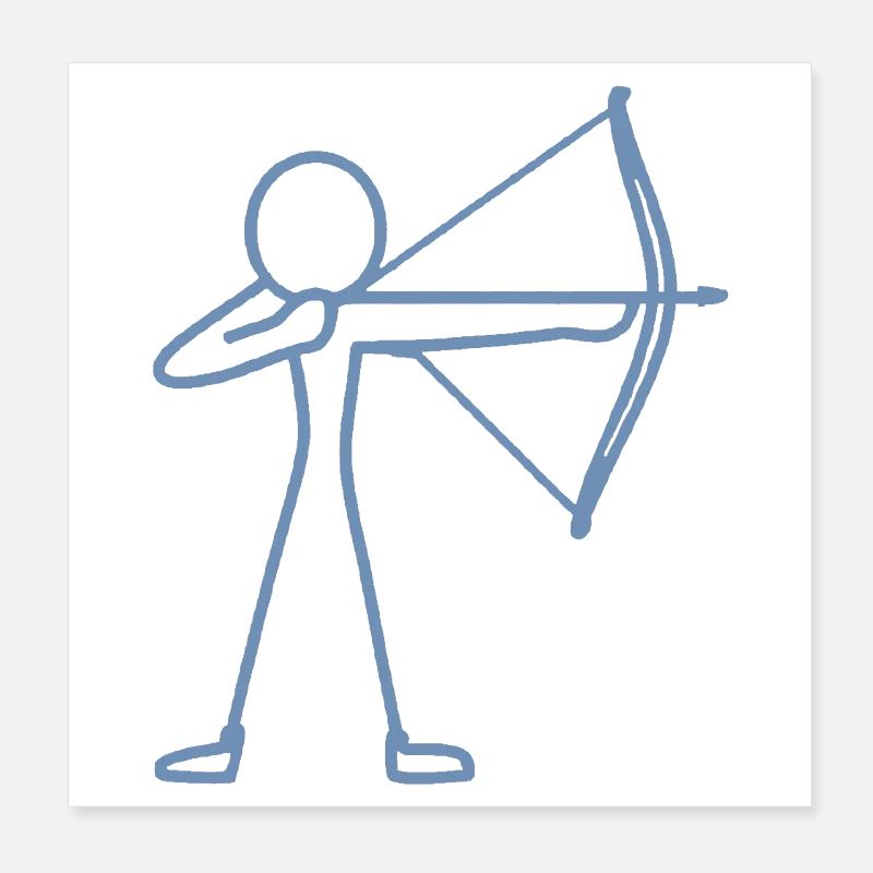 Archer à l’arc à l’arc à l’arc Poster 20 x 20 cm