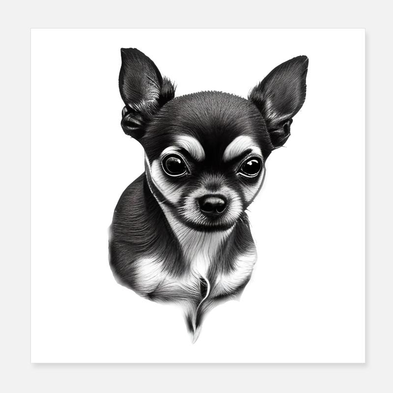 cute chihuahua Poster 8" x 8" (20x20 cm)