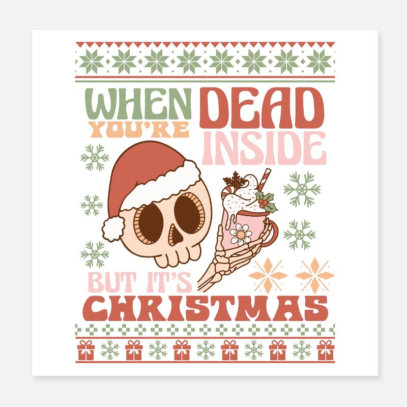 Hässlicher Weihnachtspullover Poster 20x20 cm