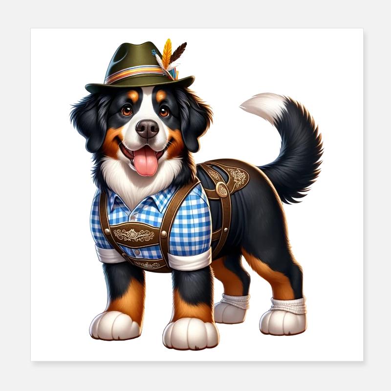 Bouvier bernois Bavaria Poster 20 x 20 cm