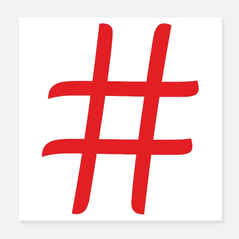 hashtag Poster 20x20 cm