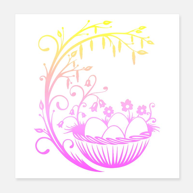 Panier de Pâques Panier de Pâques Poster 20 x 20 cm