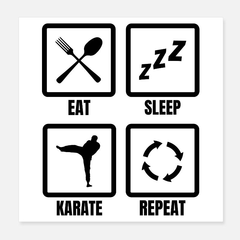 Routine de karaté Poster 20 x 20 cm