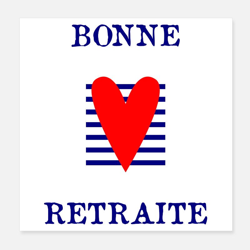 BONNE RETRAITE Poster 20 x 20 cm