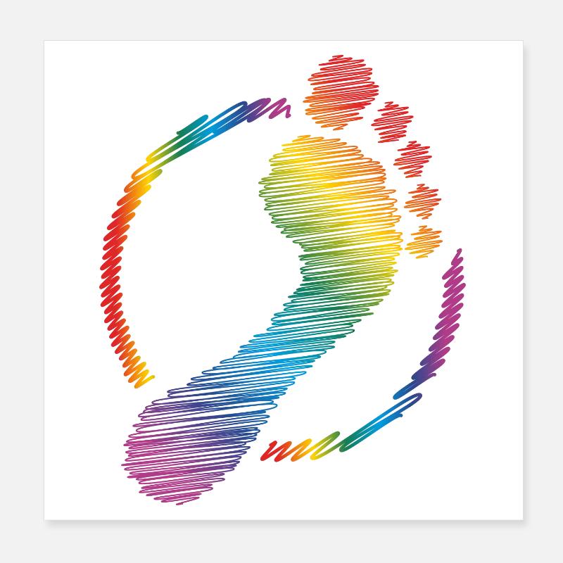 empreinte arc-en-ciel empreinte arc-en-ciel Poster 20 x 20 cm