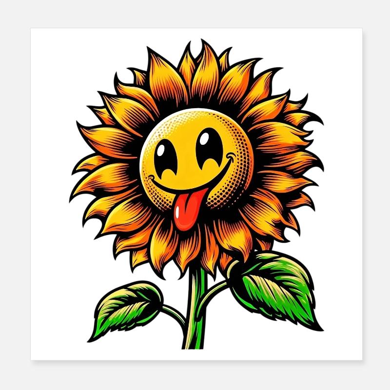 Sunflower Poster 8" x 8" (20x20 cm)