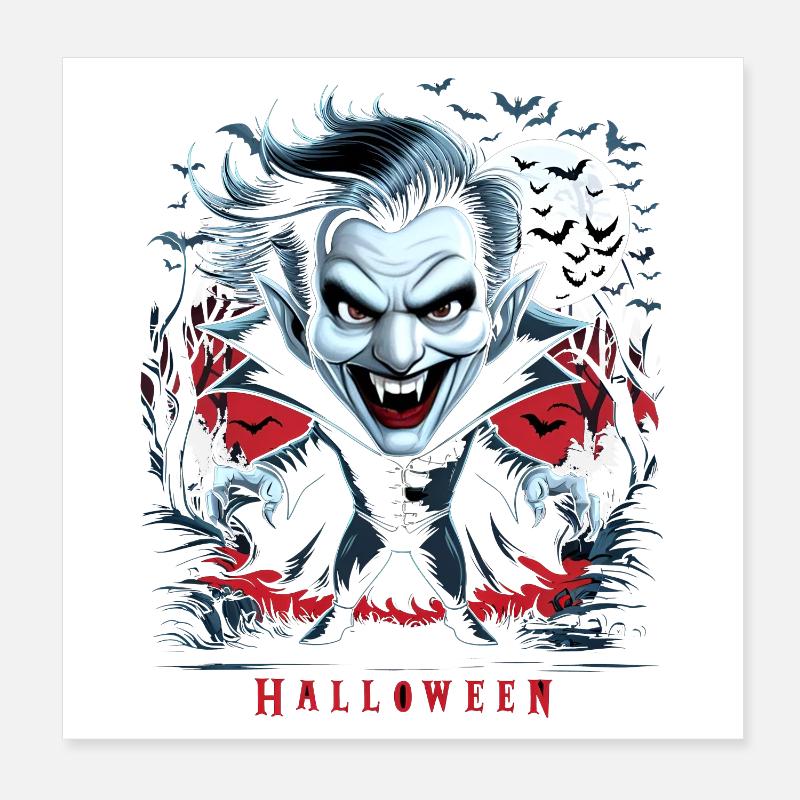 Gothic Halloween Horror Poster 20x20 cm