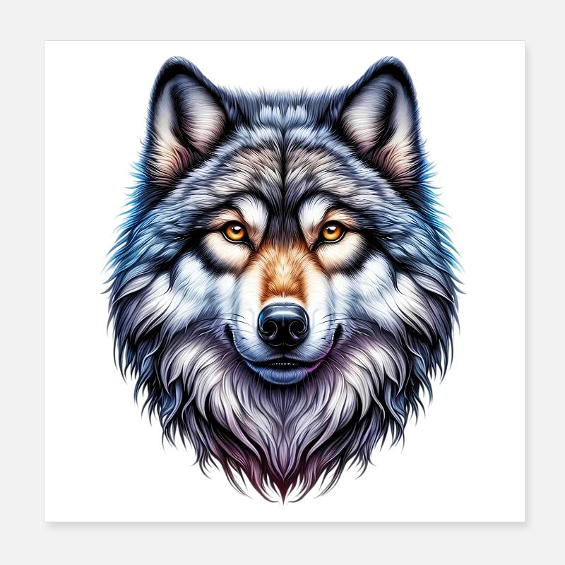 Loup Poster 20 x 20 cm