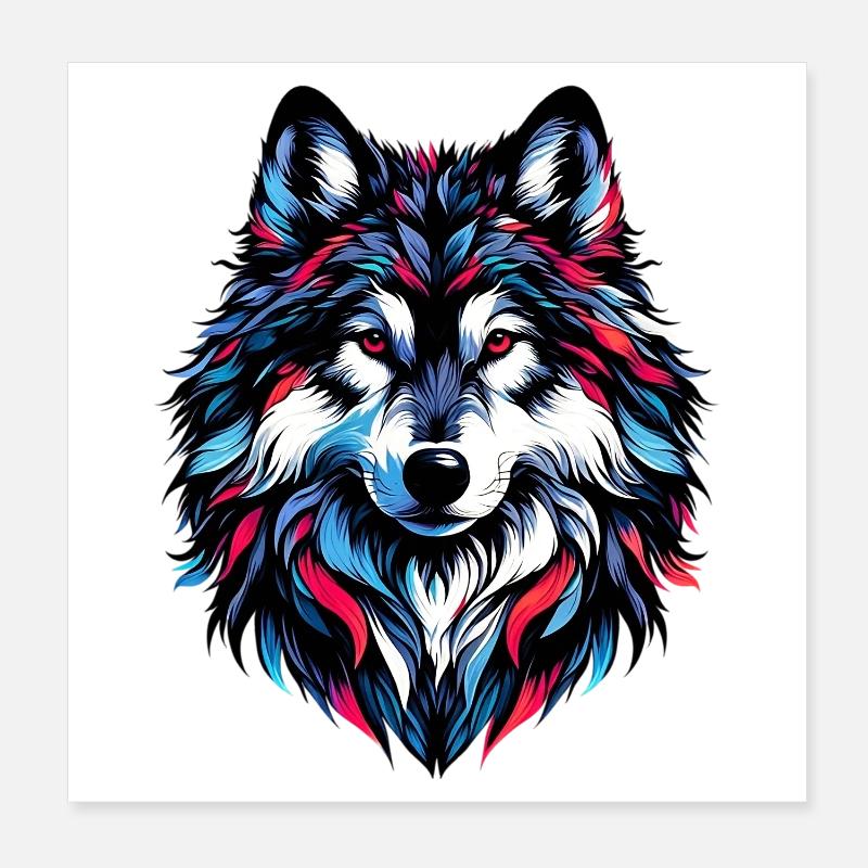 Loup Poster 20 x 20 cm