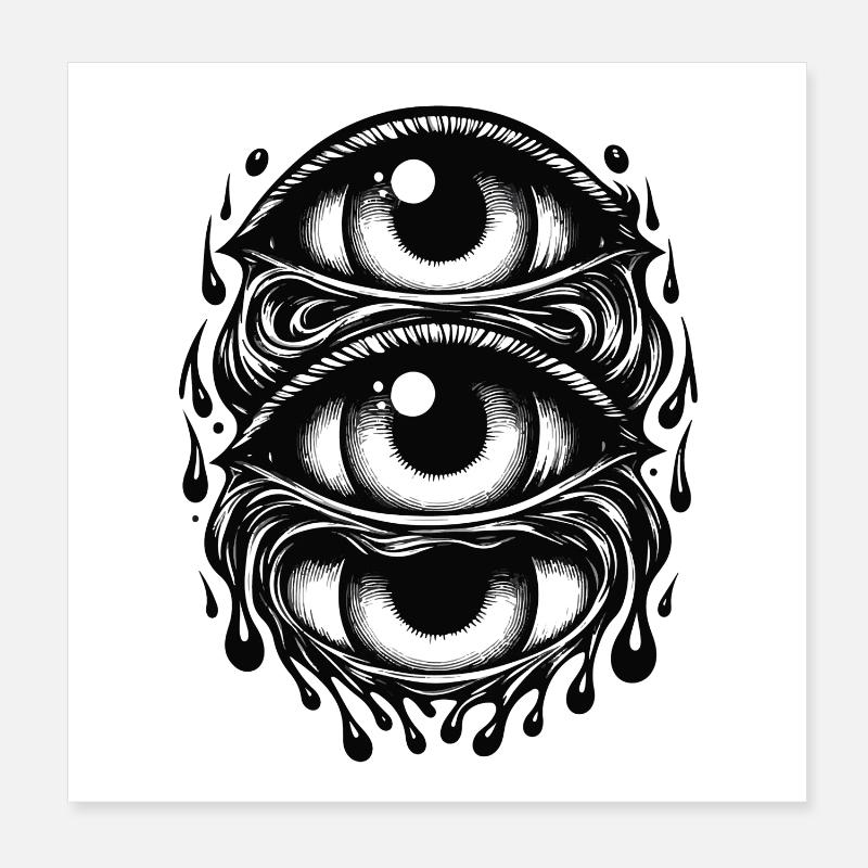 œil magique Poster 20 x 20 cm