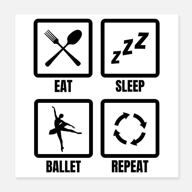 Ballet routine Poster 8" x 8" (20x20 cm)