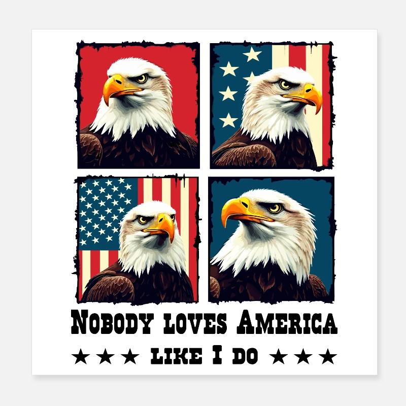 Bald eagle Poster 8" x 8" (20x20 cm)