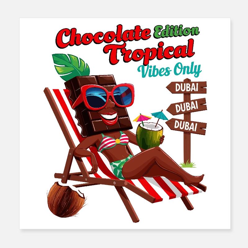 Chocolat Tropical Poster 20 x 20 cm