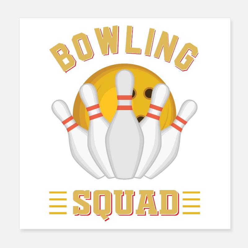 Équipe de bowling Poster 20 x 20 cm