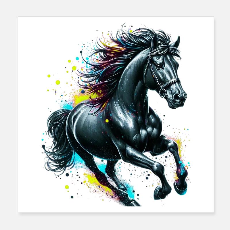 Cheval Poster 20 x 20 cm
