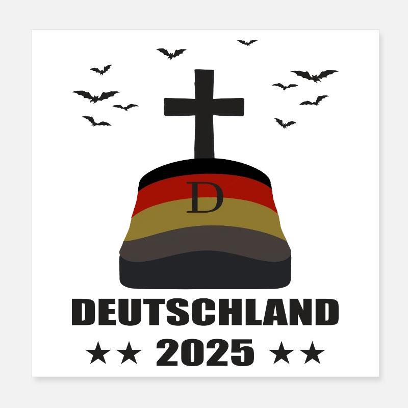 Germany Grave 2025 Poster 8" x 8" (20x20 cm)