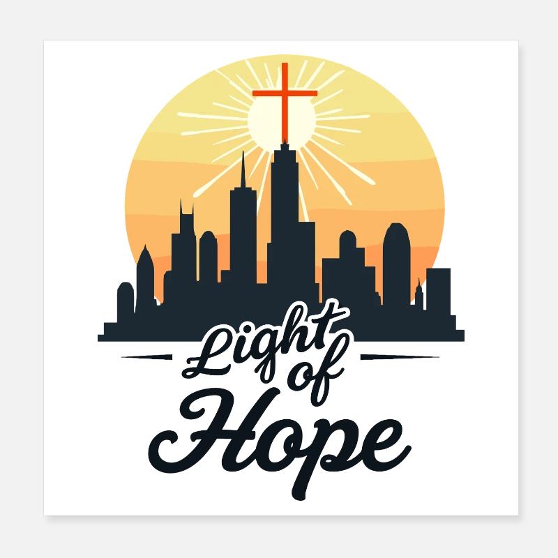 Licht der Hoffnung Poster 20x20 cm