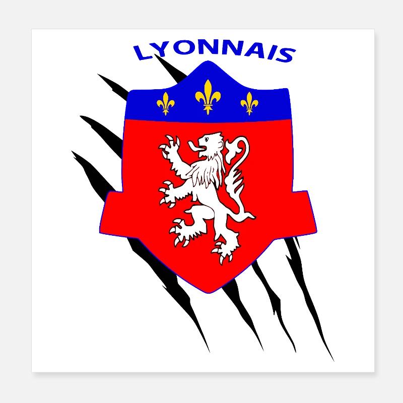 Lyon Poster 20x20 cm