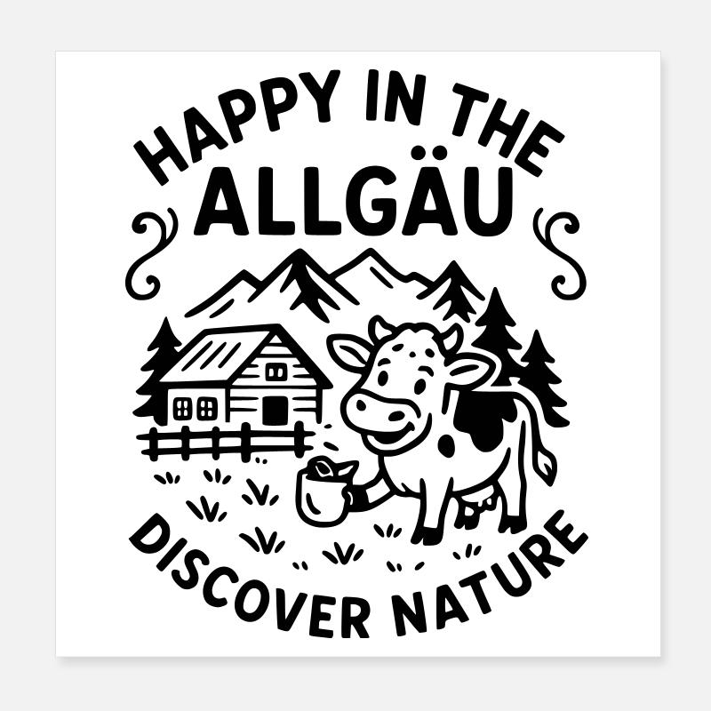 happyallgaeu Poster 20x20 cm