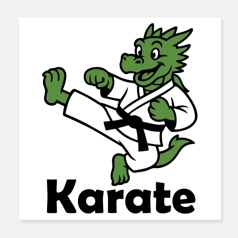 Karate Drache Poster 20x20 cm