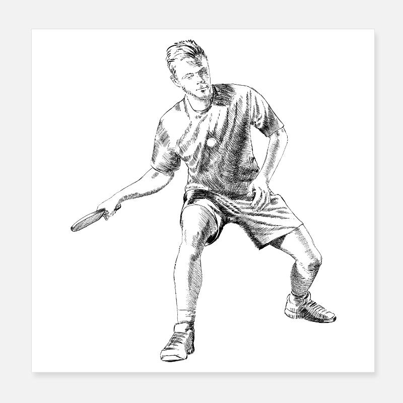 Ping-pong Poster 20 x 20 cm
