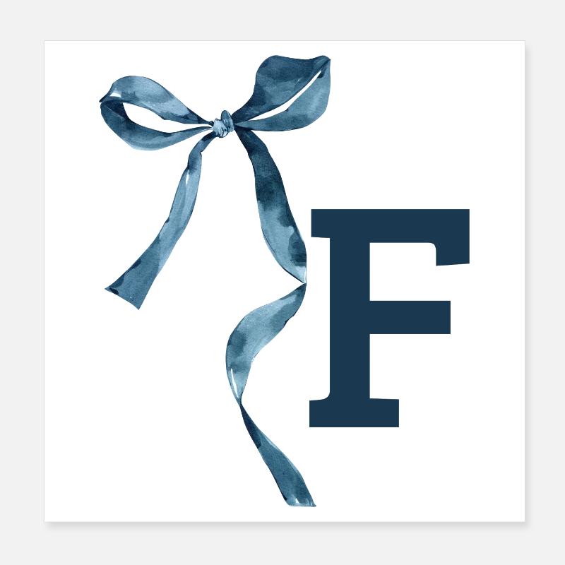 Monogramm f Geschenkidee Poster 20x20 cm