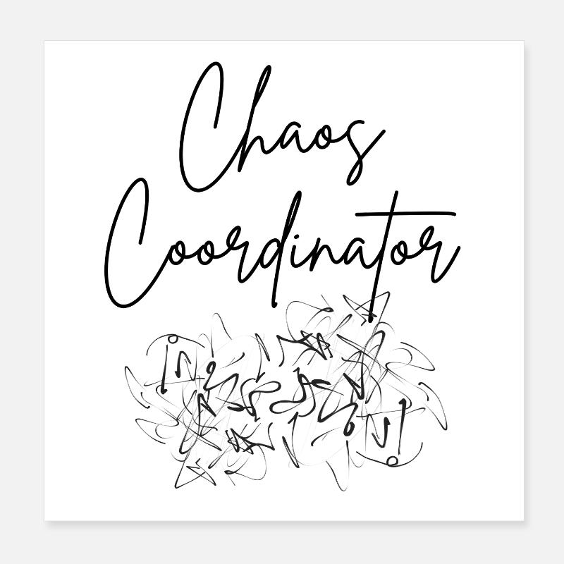 Coordinateur du Chaos Poster 20 x 20 cm