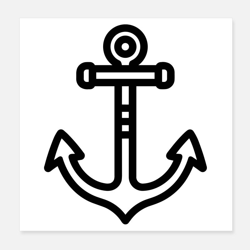 Anchor Poster 8" x 8" (20x20 cm)