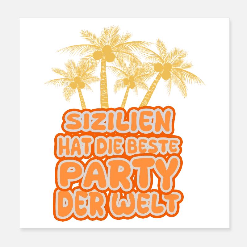 La Sicile comme vacances Poster 20 x 20 cm
