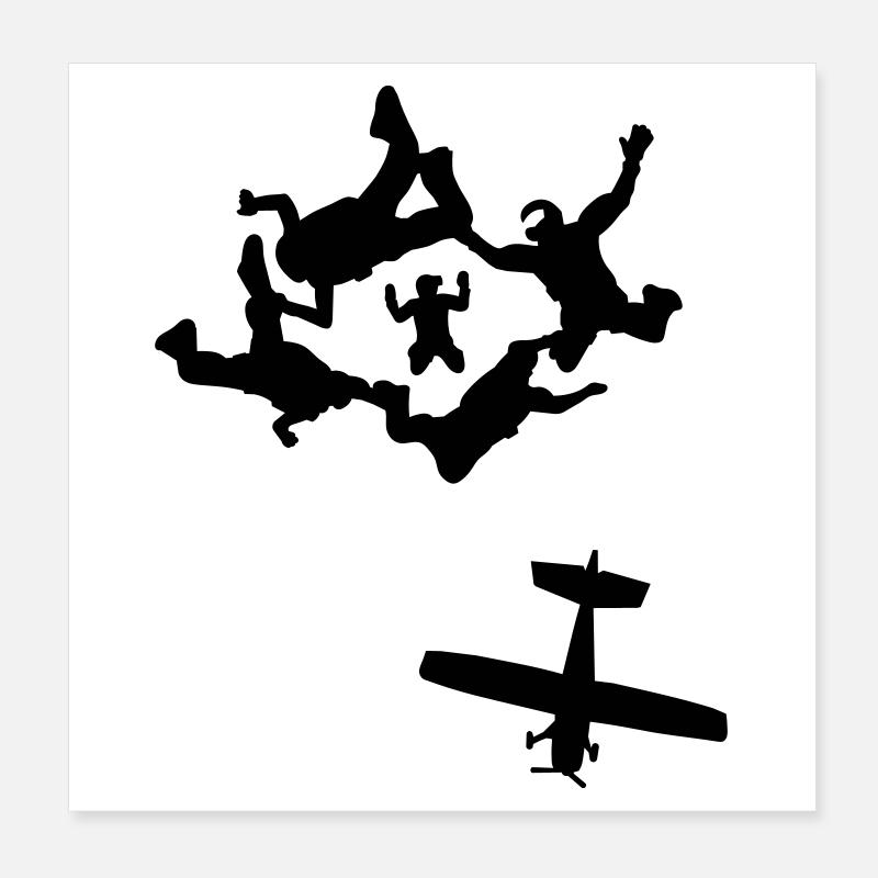 skydiving Poster 8" x 8" (20x20 cm)