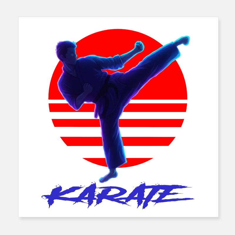 Karate Poster 20x20 cm