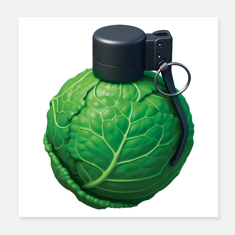 CABBAGE GRENADA - Belgium Poster 8" x 8" (20x20 cm)