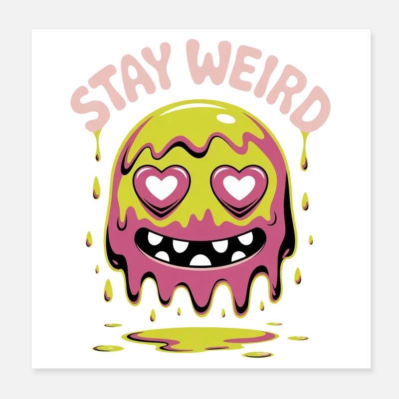 Reste monstre slime bizarre Poster 20 x 20 cm