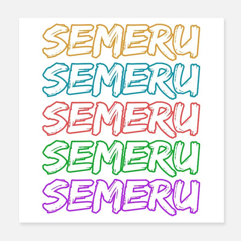 Escalade du Semeru Poster 20 x 20 cm