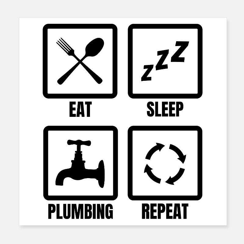 Routine quotidienne de l’installateur Poster 20 x 20 cm