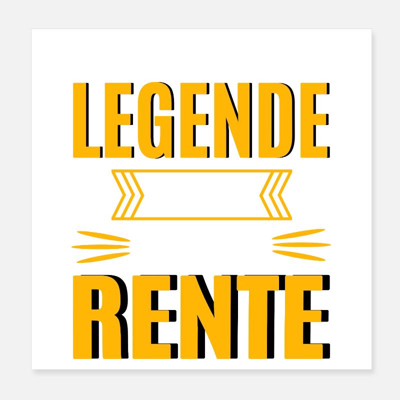 Legend retired Poster 8" x 8" (20x20 cm)
