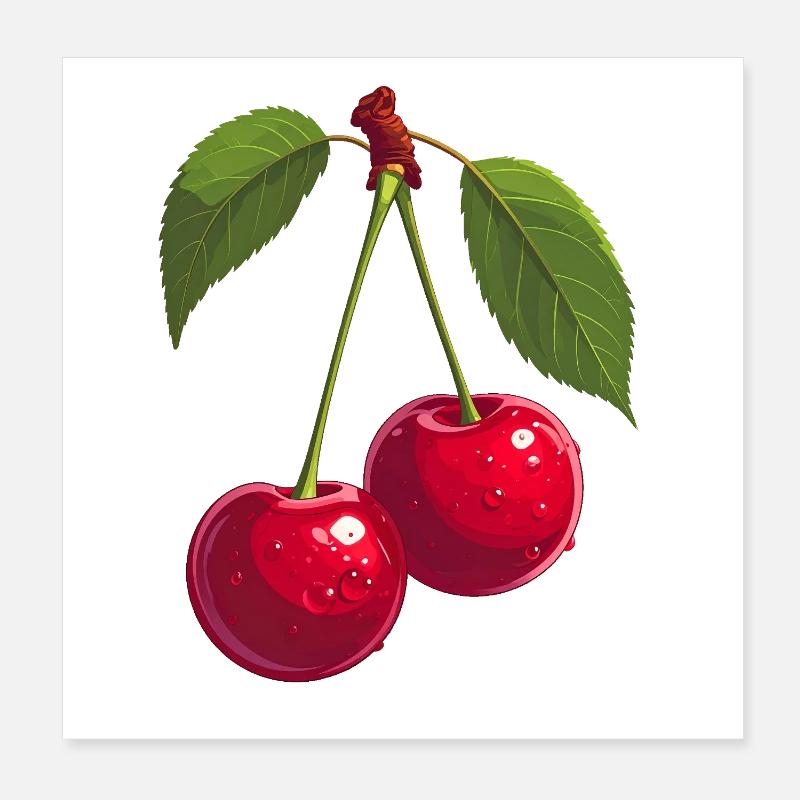 Kirschen Poster 20x20 cm