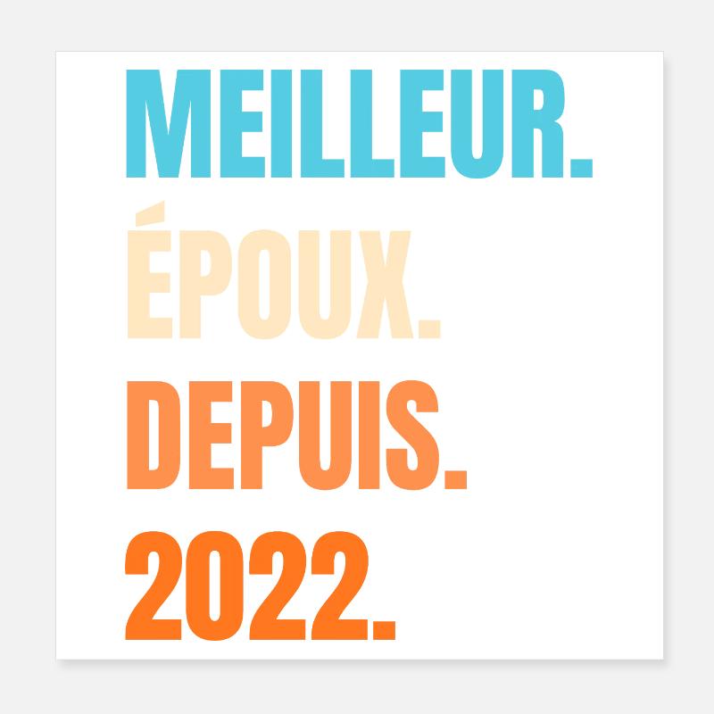 Bester Ehemann seit 2022 Ehemanngeschenk Poster 20x20 cm