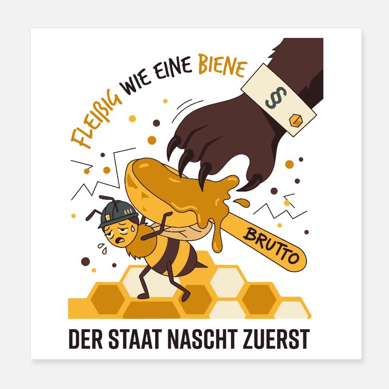 Industrieuse comme une abeille, l’État grignote d’abord Poster 20 x 20 cm