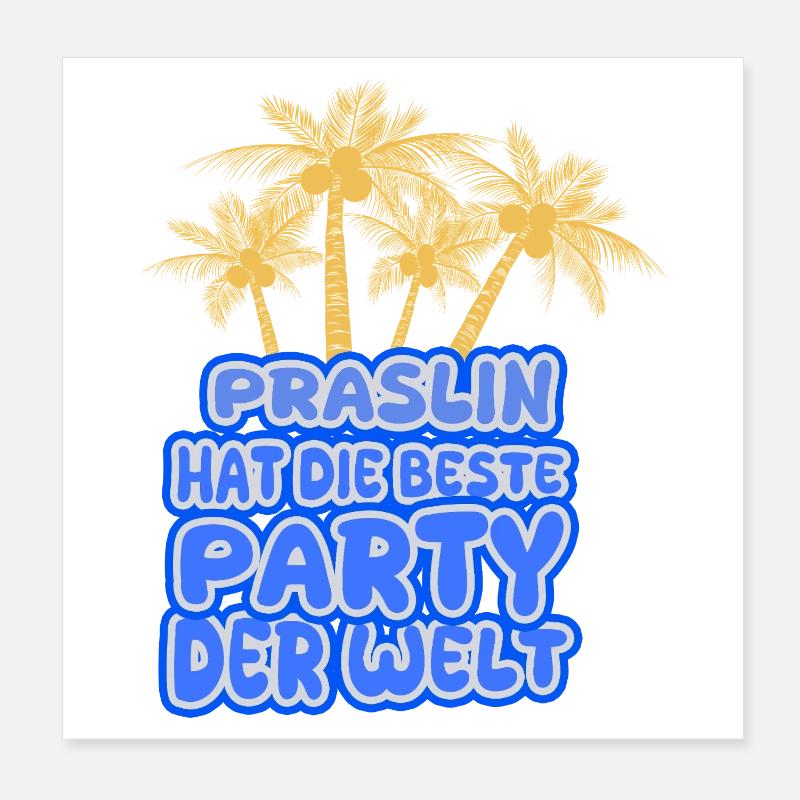 Région de vacances Praslin Poster 20 x 20 cm
