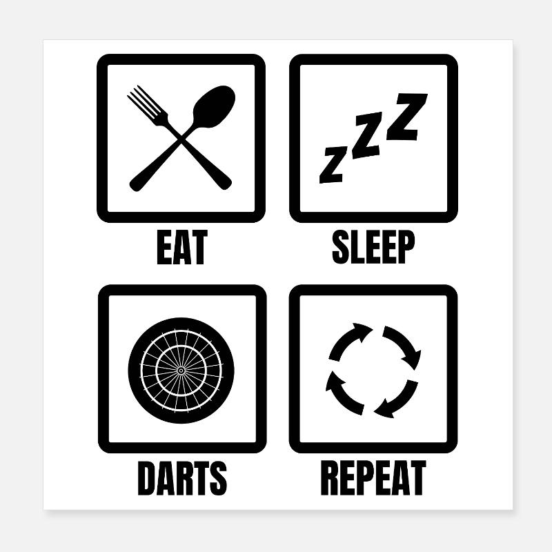 Darts Schedule Poster 8" x 8" (20x20 cm)