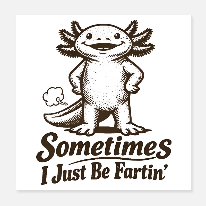 Parfois, je pète simplement. Poster 20 x 20 cm